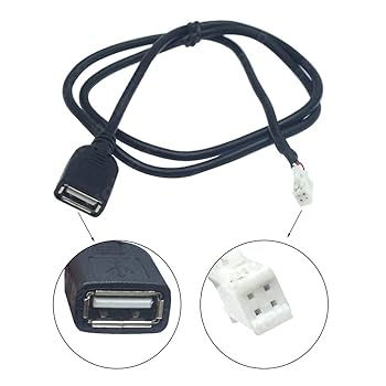 Amazon.co.jp: 2 個 4Pin + 6Pin コネクタ USB ケーブルカー